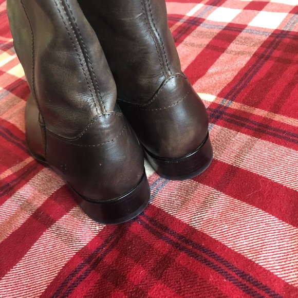 Frye 8B tall leather boots brown - Picture 5 of 14